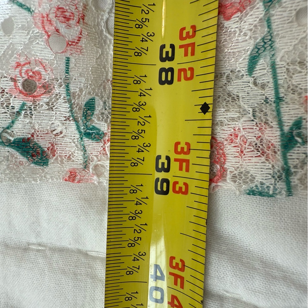 Ivy City Co. White and Pink Floral Eyelet Collared Dress - Picture 11 of 14